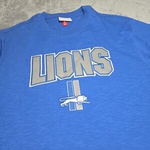 Mitchell & Ness Detroit Lions Throwback  Blue Size Large T-Shirt New No Tags